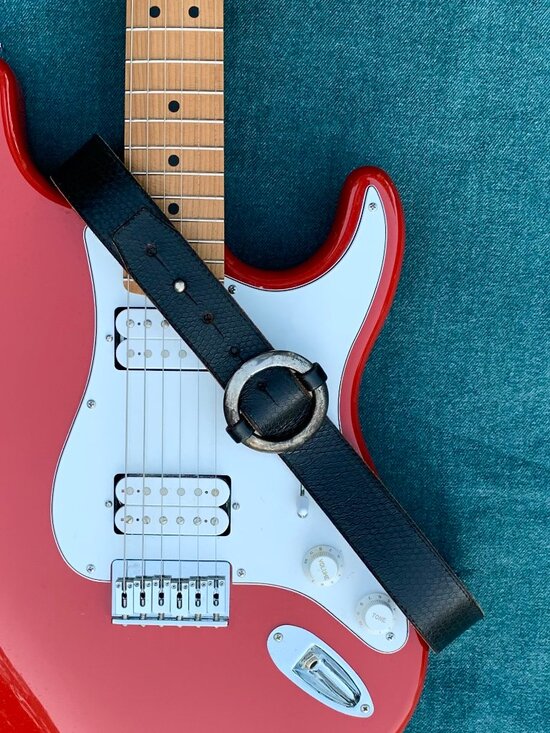 Vintage HTC Hollywood Trading Company rock, punk, goth leather belt main image 8
